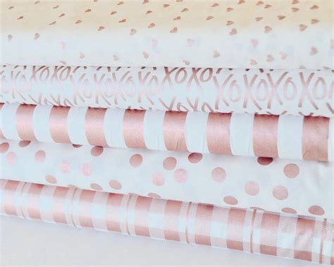 Rose Gold Metallic Cotton Fabric 